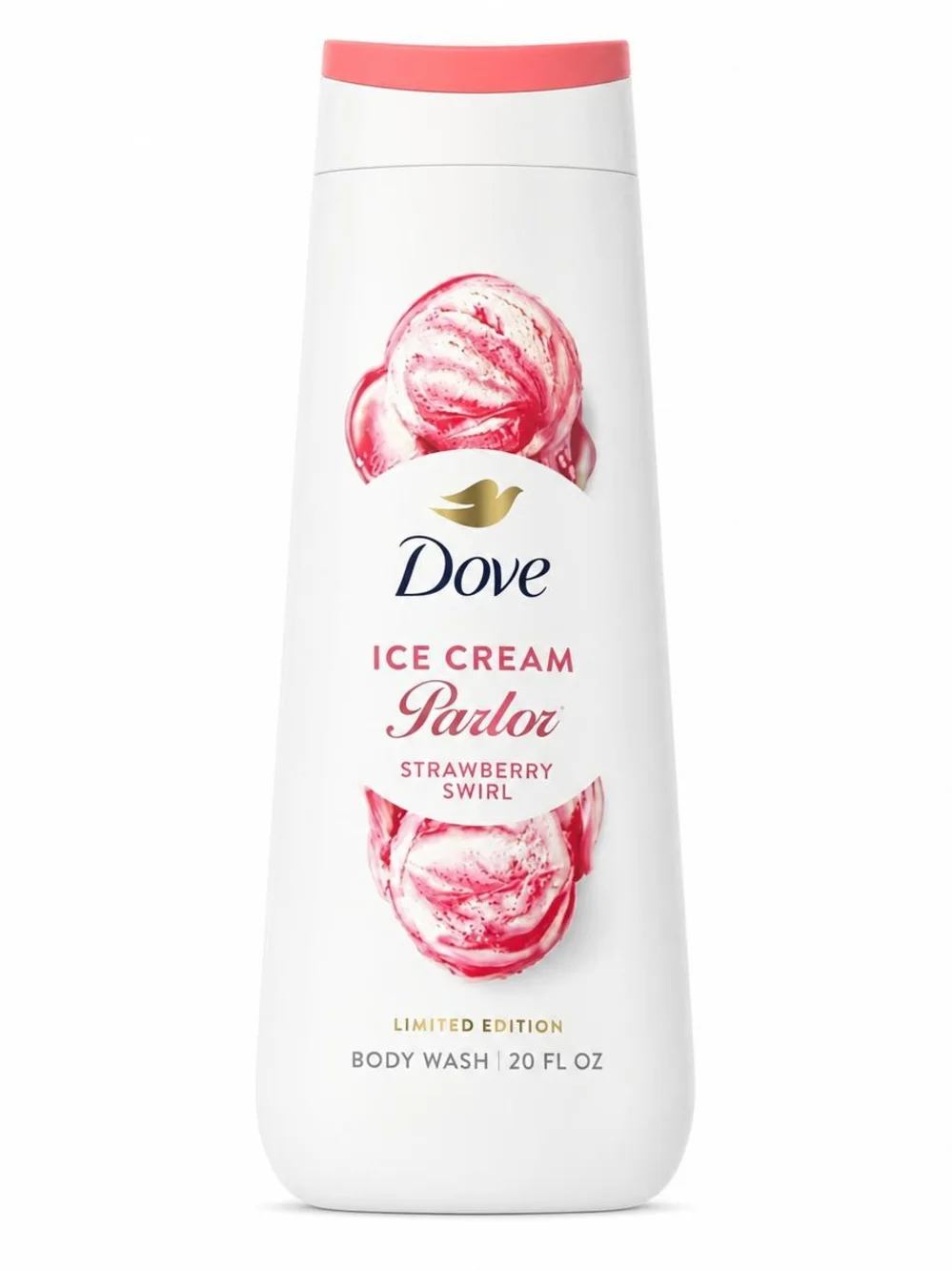 Dove Strawberry Swirl Body Wash & Scrub Set With Bath Gloves